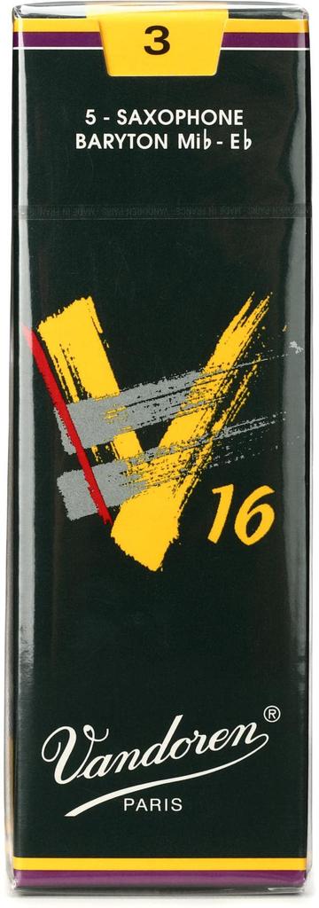 Vandoren Baritone Saxophone Reed V16 3 Hardness (5 pieces)