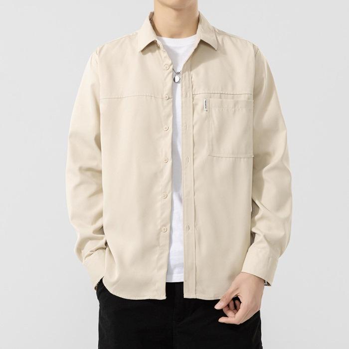 Shirts, Men's Long-sleeved Casual Shirts, New Style Spring Clothes, Handsome Work Jackets for Men