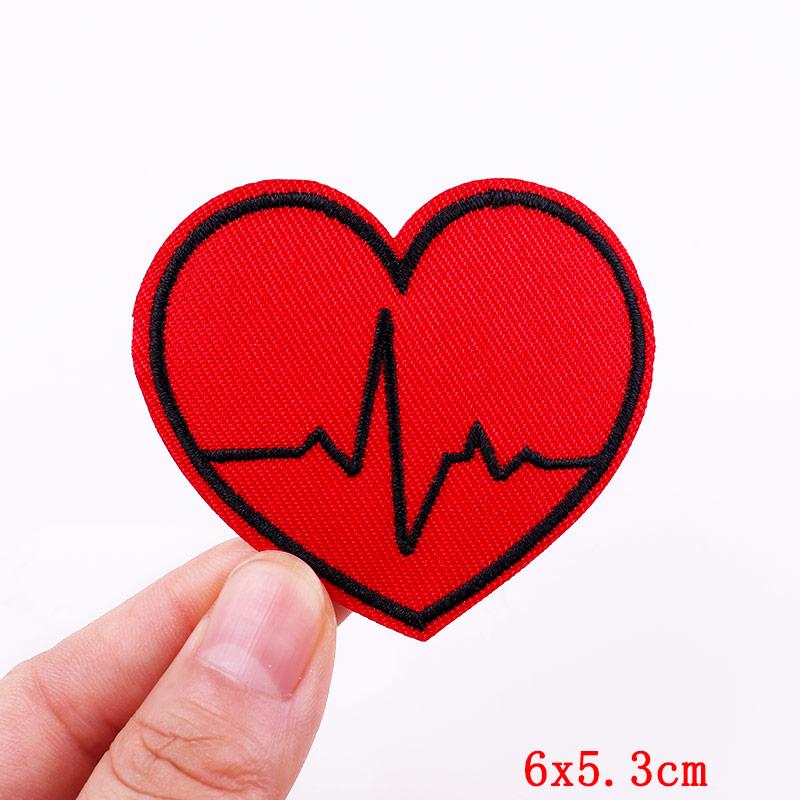 Cartoon /Band Aid Love Embroidery Patch Jeans Sewing Applique Iron On Patches For Clothing Rainbow Letter Patches On Clothes Diy 