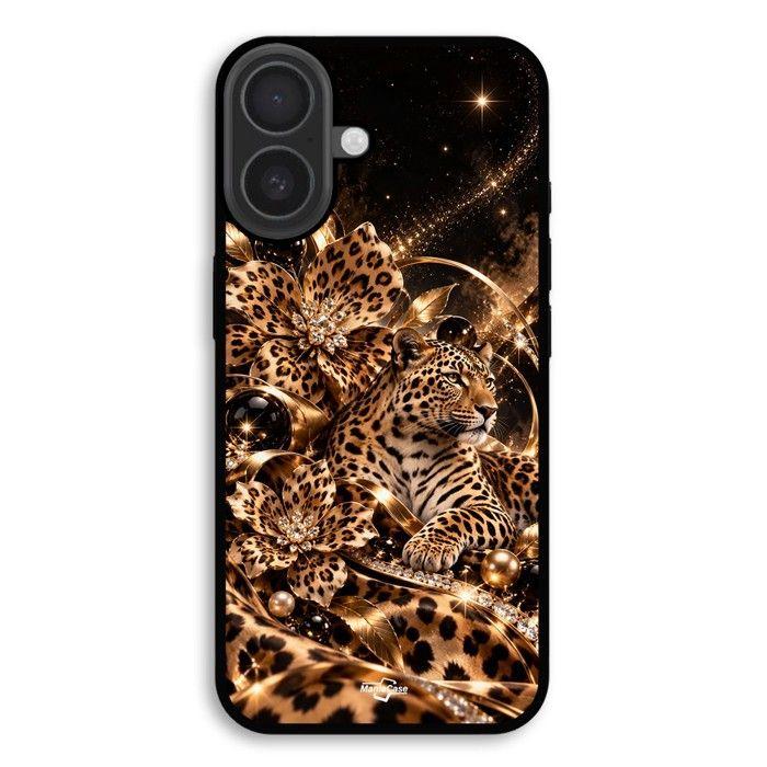 Hülle Für iPhone 17 Goldener Leopard Chic Muster Schwarz Gold Luxus Maniacase schwarz