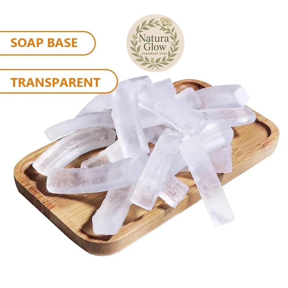 Transparent Glycerine Soap Base, Natural Melt & Pour, SLS & Paraben Free, 490g