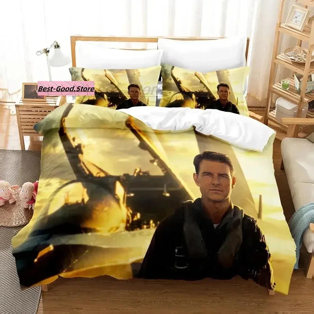 Gun Maverick 3D 2022 bed sheet set Bedding set Printed Duvet Cover Pillowcase Single Double Queen Super King Size Sets