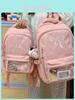 Girl Backpack With Embroidered Bow And Nylon For School Use