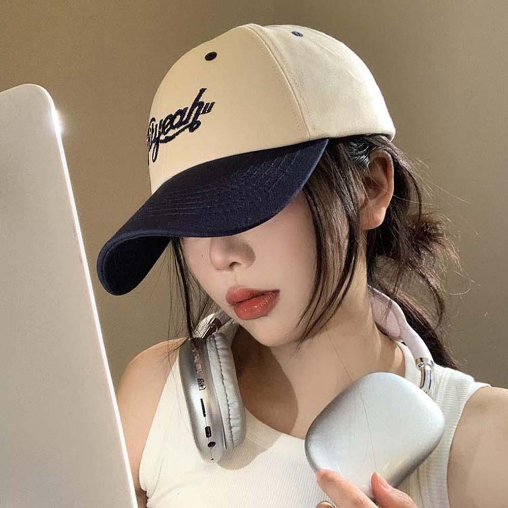 Adjustable Unisex Peaked Cap Sunscreen Summer Sunshade Hats Letter Embroidery Baseball Cap  Summer