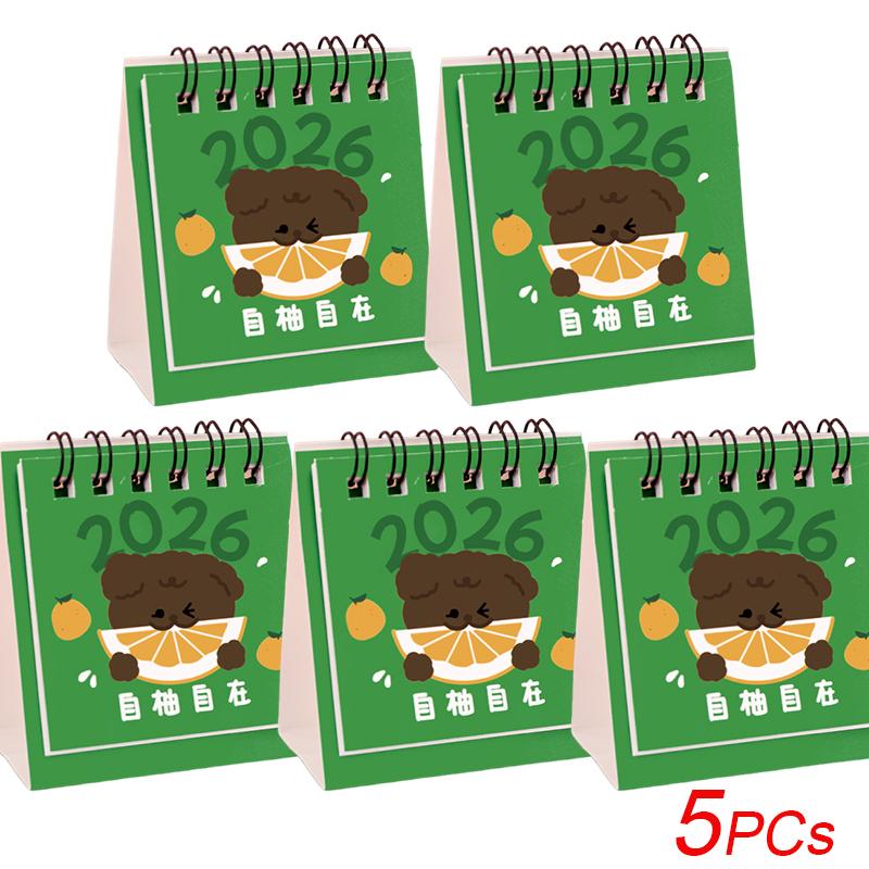 Mini Desk Calendar Cartoon Standing Flip Desktop Calendar, Small Daily Planning Monthly Calendar for Home