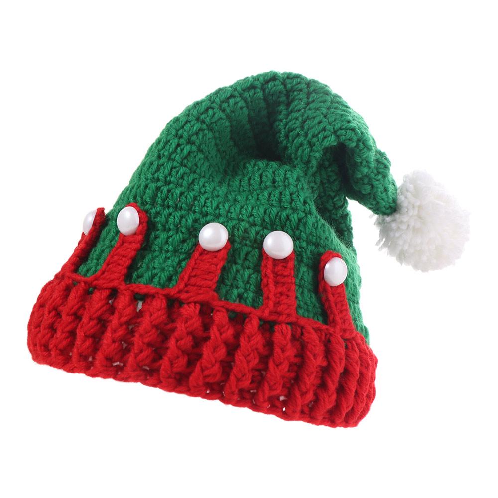 Creative Knitted Crochet Caps Soft Baby Knitted Caps Unisex Christmas Hat  Cloth Accessories