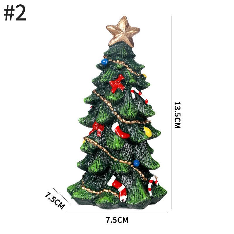 Christmas Stereo Wooden Tree Scene Layout Xmas Tree Ornaments DIY New Year Gifts Navidad New Year Desktop Decorations Supplies
