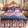 European Luxury Winter Soft Crystal Velvet Quilted Bed Skirt Queen King Size Flannel Bedspread No Pillowcase