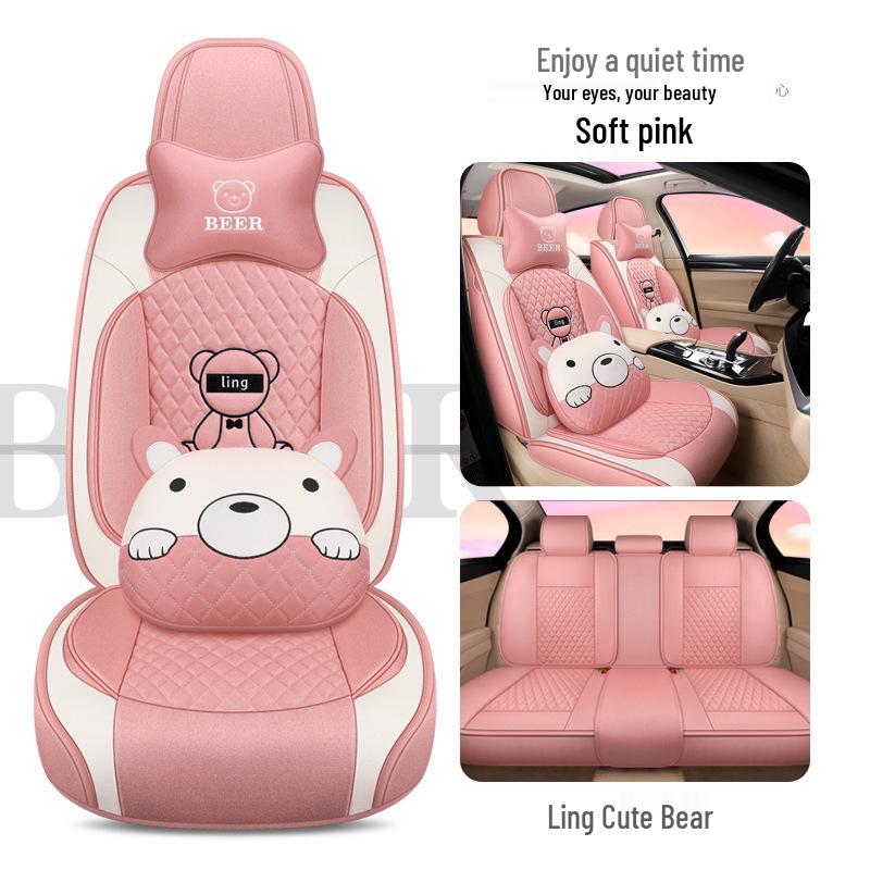 Purple Wind Chime Linen Seat Cover for H6 Big Dog, First Love, M6 Red Rabbit, F7X/H4 Cars - All Seasons Full Coverage.