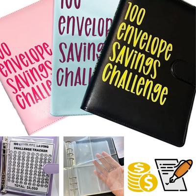 100 Zarf Mücadelesi Bağlayıcı 5.050 Dolar Tasarruf Etmenin Kolay ve Eğlenceli Yolu Tasarruf Mücadeleleri Binder Nakit Zarflı Bütçe Bağlayıcı