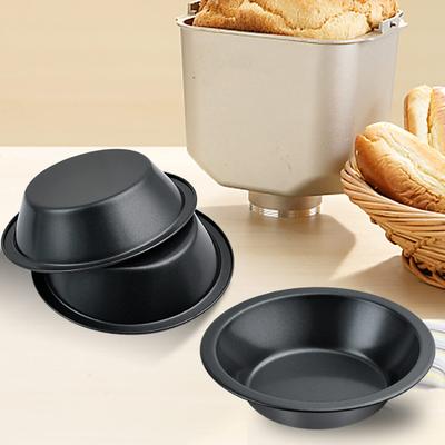 6Pcs 5-inch Mini Pie Pan Nonstick Food Grade Carbon Steel Dishwasher Oven Safe Round Baking Dessert Cake Tart Dish Plate Kitchen Supplies