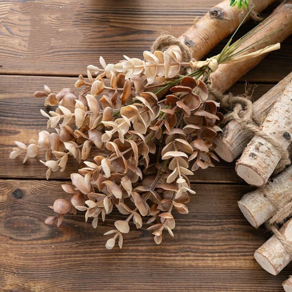 UV Resistant Artificial Eucalyptus Bouquet Lifelike Simulation Green Plants  Home Decoration