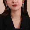 Love Tassel Multi-layer Chain Earrings Korean Heart-shaped Rhinestone Earrings Party Jewelry Gifts