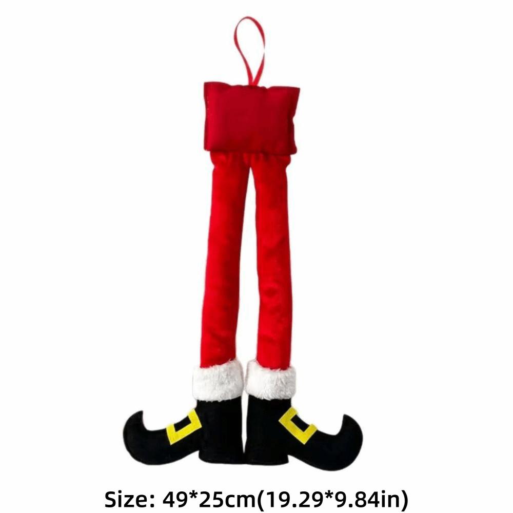 Soft Christmas Elf Legs Hanging Ornament Fireplace Mantel Decoration  Home Holiday Party Decor
