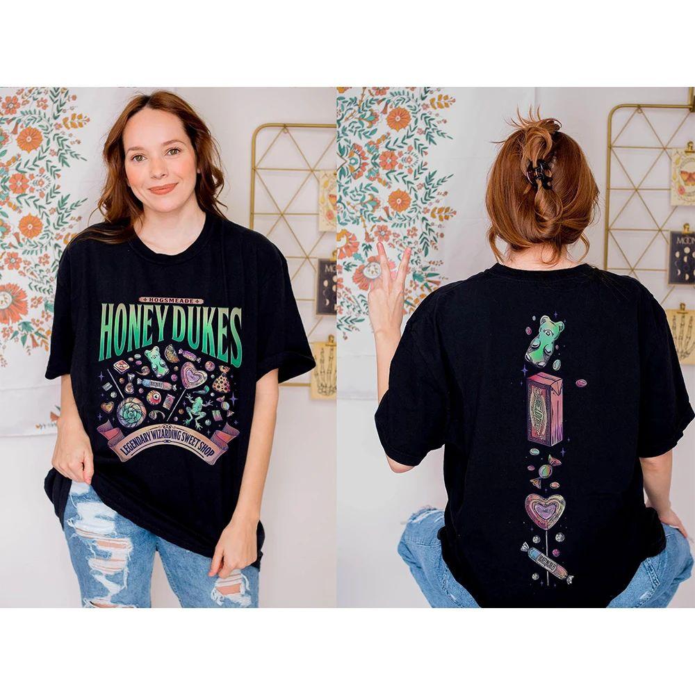 Vintage Unisex Top Wizard Sweet Shop Wizard School Fandom Shirt Theme Park Tee Casual Loose Retro Shirt for Unisex Y2K Tee
