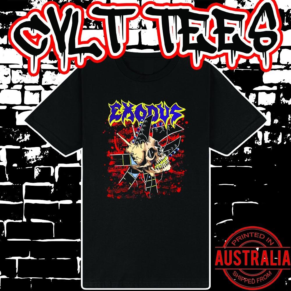 Exodus Band Shirt ~ Premium Black Gildan Cotton Tee Unisex T-Shirt L