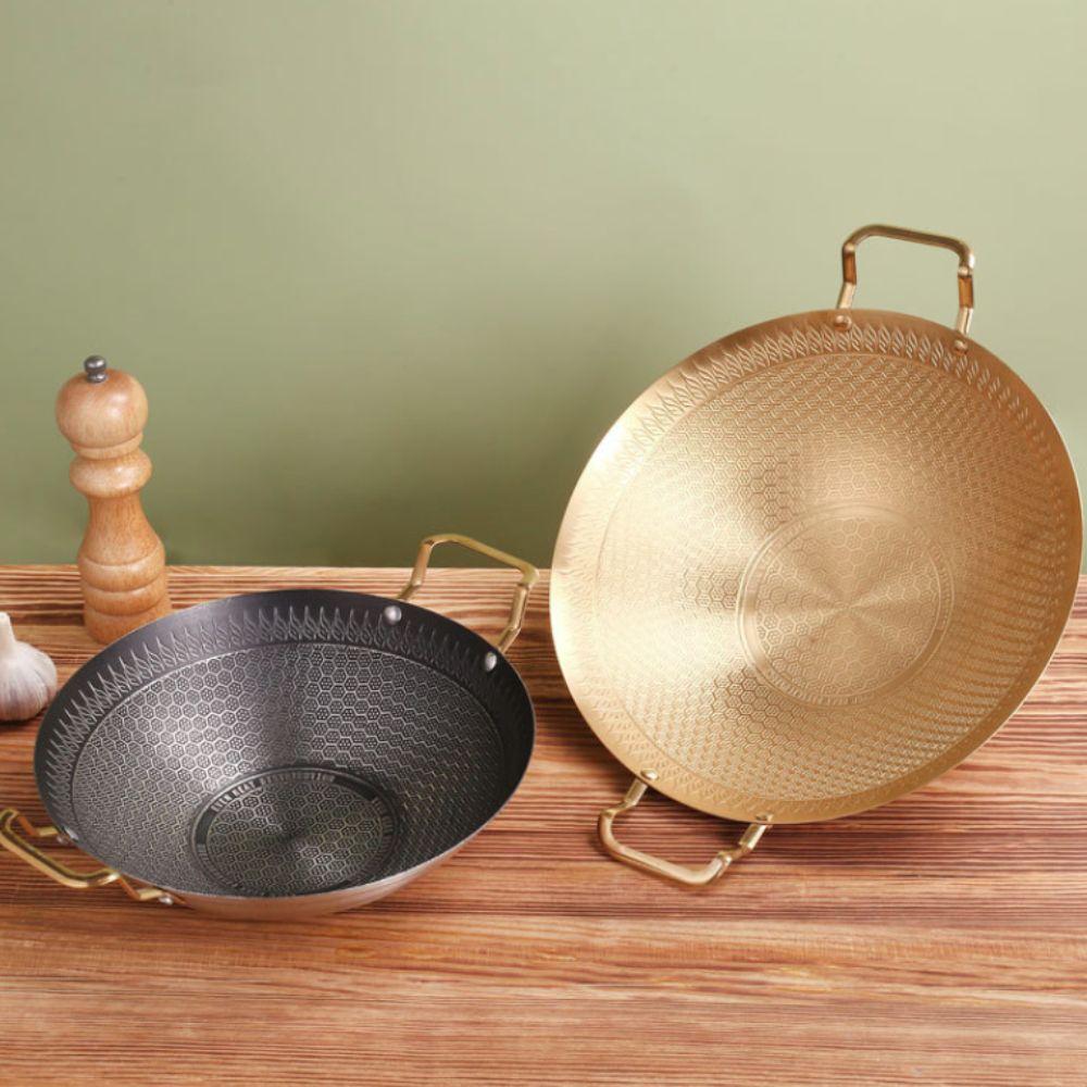 Korean Style Dry Boiler Non Stick Camping Wok Kitchen Accessory Frying Cooking Pot  Picnic