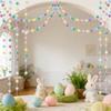 Easter Decoration Macaron Color Pom Pom Ball Garland Kids Birthday Party Decor Favors Supplies Baby Shower Hanging Bunting Flag