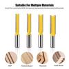 12mm 1/2inch Shank Router Bit Double Flute Long Straight Bits Grooving Bits Trimming Cutter Woodworking Milling Tools