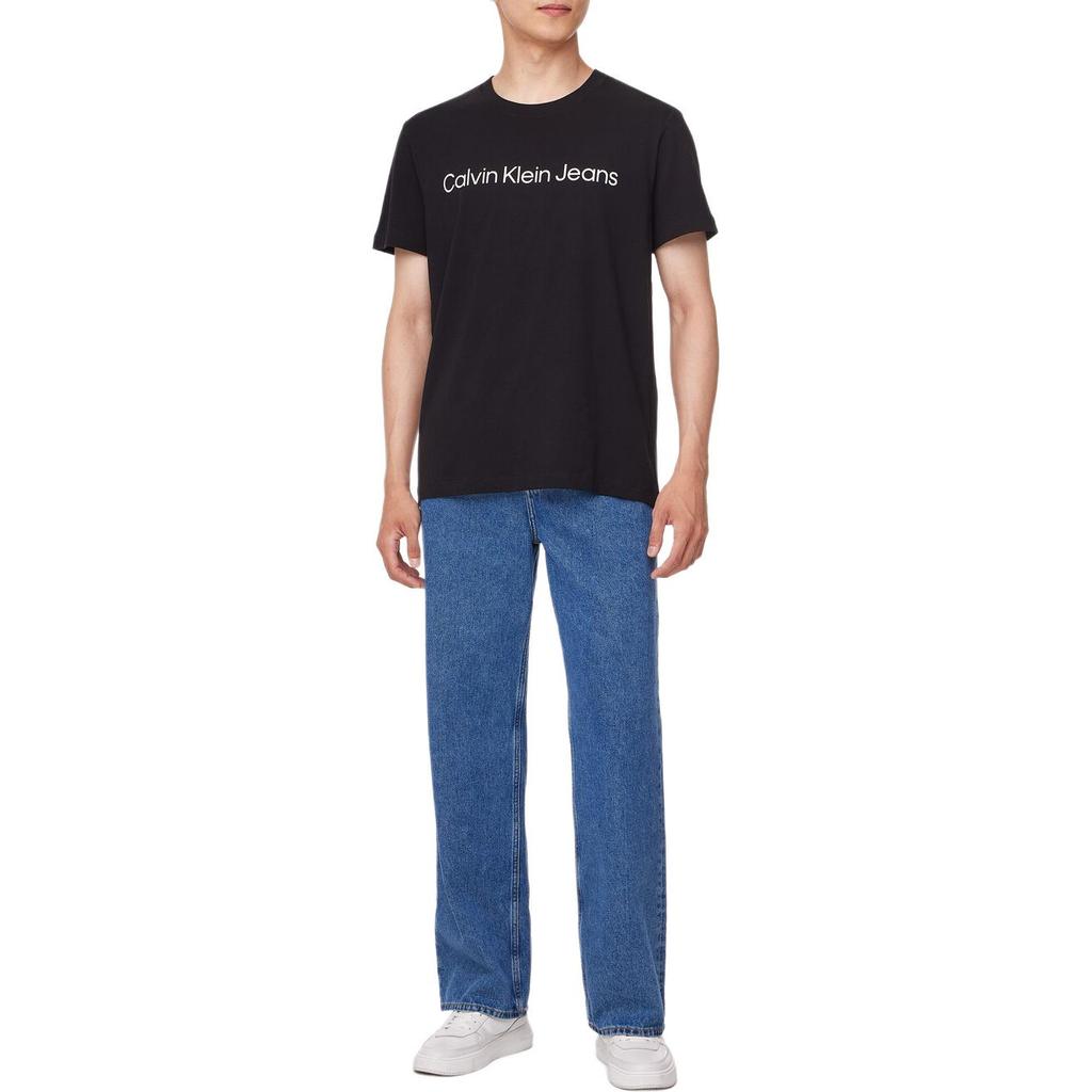 Calvin Klein Jeans Comfortable Casual Round Neck Short Sleeve T-Shirt Unisex Tops Black J326954-BEH