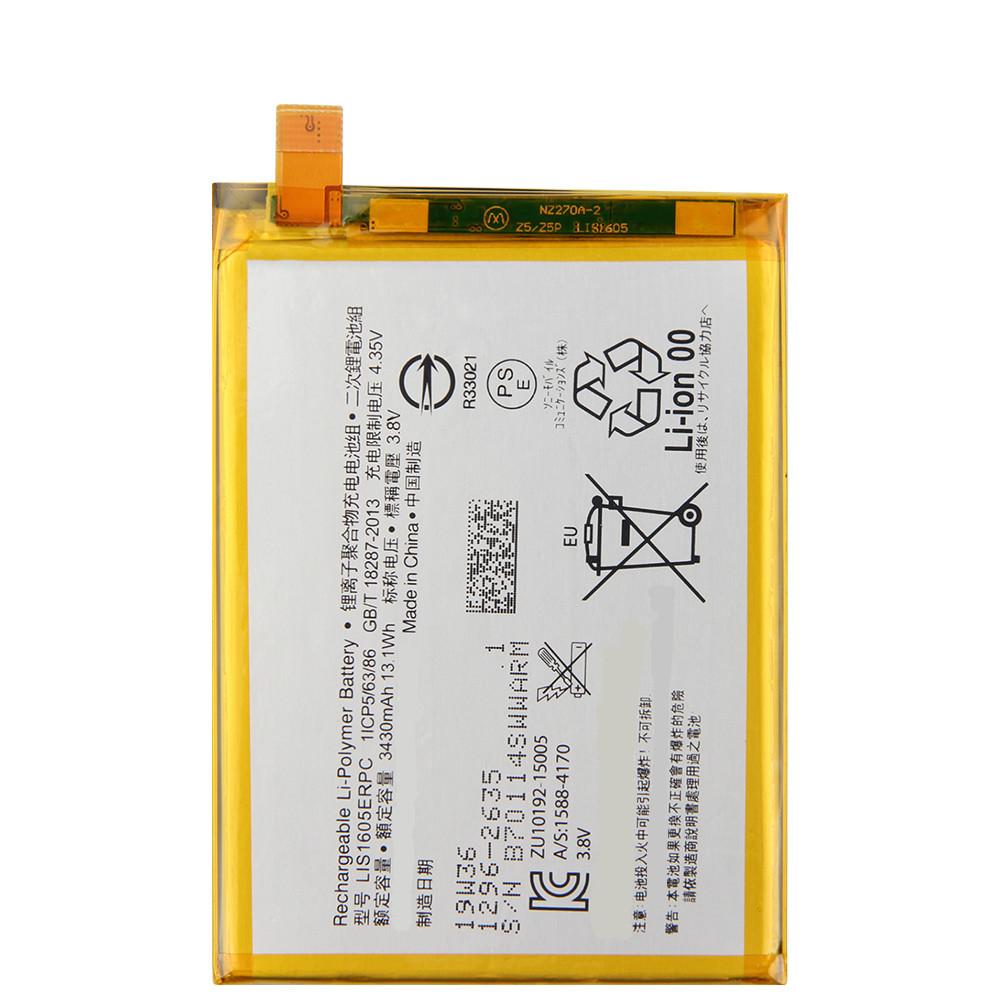 Replacement Phone Battery For SONY Xperia Z5 Premium Z5P Dual E6853 E6883 LIS1605ERPC Battery 3430mAh