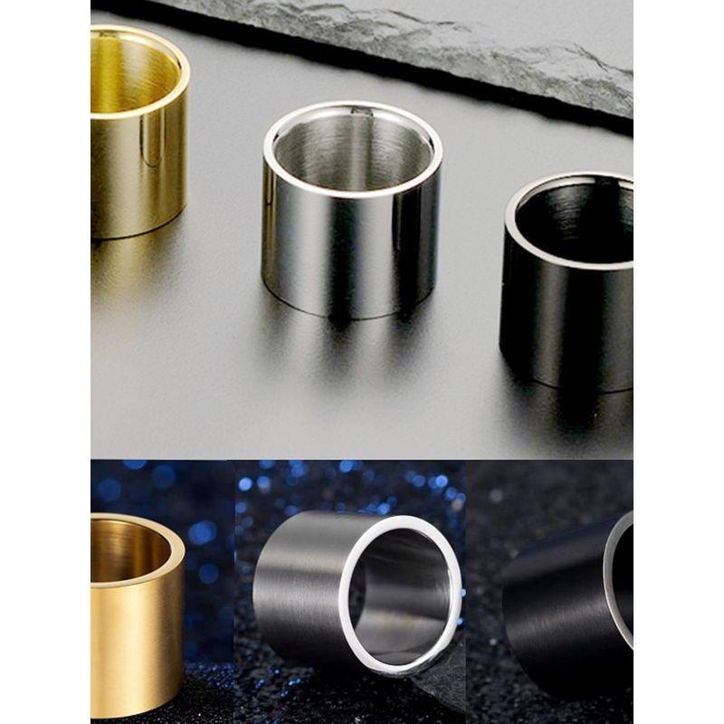 

Export 18mm Wide Titanium Steel Men Ring Fashion Fashion Casual Plain Surface Thumb Ring Ring Amazon Sources Silver + Glossy No. 6