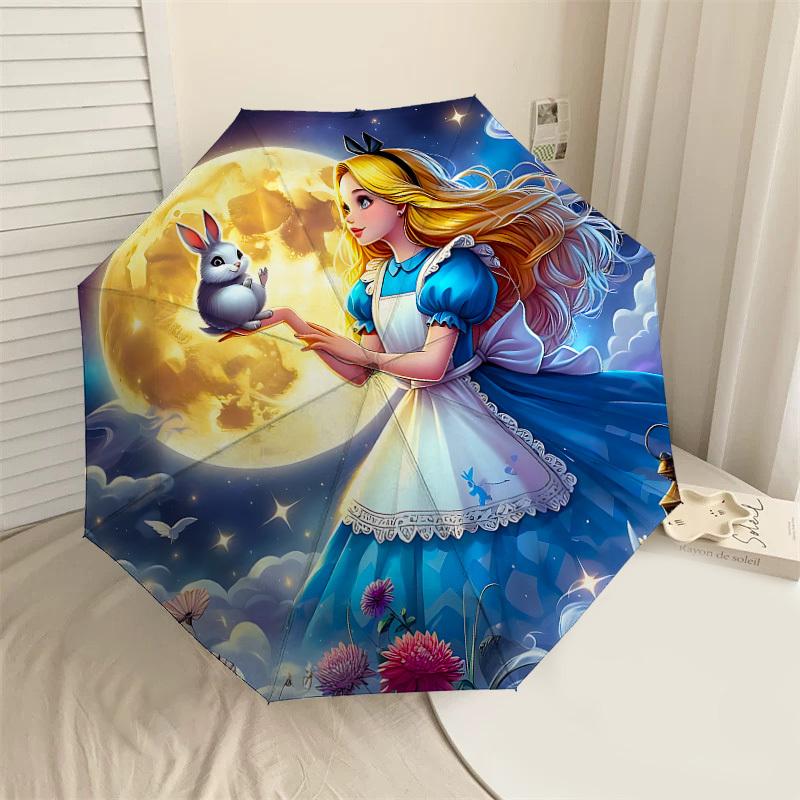 

1PC Alice rabbit Umbrella-8-Rib Reinforced, Automatic Open, Lightweight & Durable, Cute Fashion Accessory for Outdoor-P96
