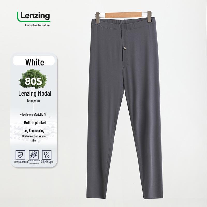 Men's V-Neck Thermal Underwear Set – Modal Autumn Top and Pants 