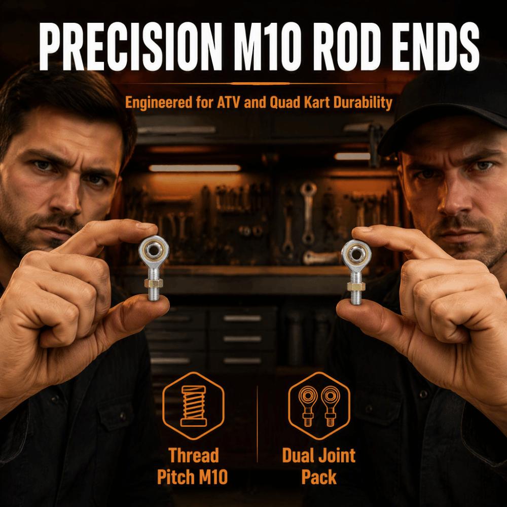 2Pcs Left Right Hand Thread Rod End Joint Bearing M10 Thread Rod End Bearing For ATV