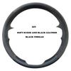Hand-stitched  Style for Skoda Octavia Superb Kamiq 2 Spoke Steering Wheel -2024 Black Leather Steering Wheel Cover