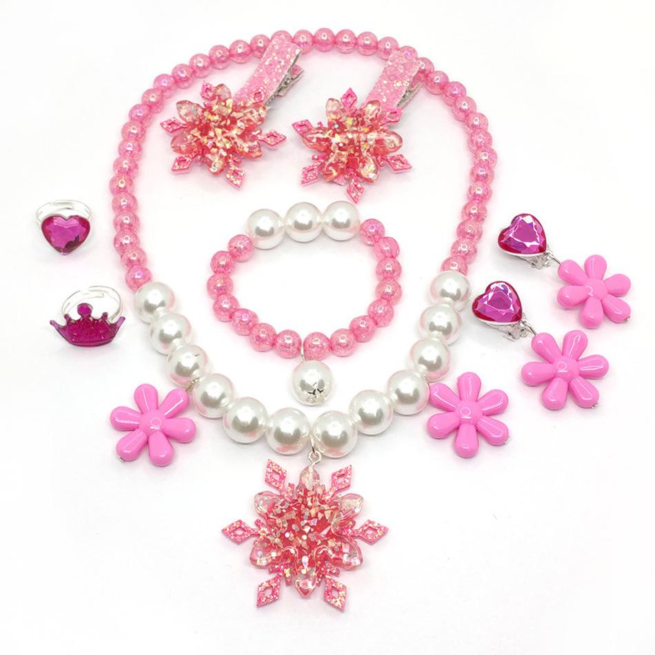 Children'S Princess Crown Accessories Necklace Set Bag Accessories Mermaid Generation Children'S Birthday Gift Jewelry