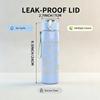 1PC Light Blank Faded Minimalist Print 750ml Colorful Plastic Sports Water Bottle Leakproof Pop Up Lid with Straw for Outdoor Work Home Use