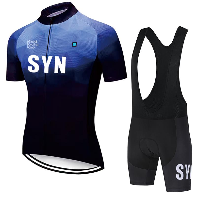 2026 SYN New Men's Cycling Jersey Set, Summer Sponge Seat Cushion, Cycling Bib, Road Bike, Bicycle Top, Bicycle Sports Shirt Set