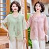 Stylish Spring & Summer Five-Point Sleeve Top for Middle-Aged Women