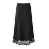 Qiushui Yiren Elegant Lace Patchwork A-Line Skirt
