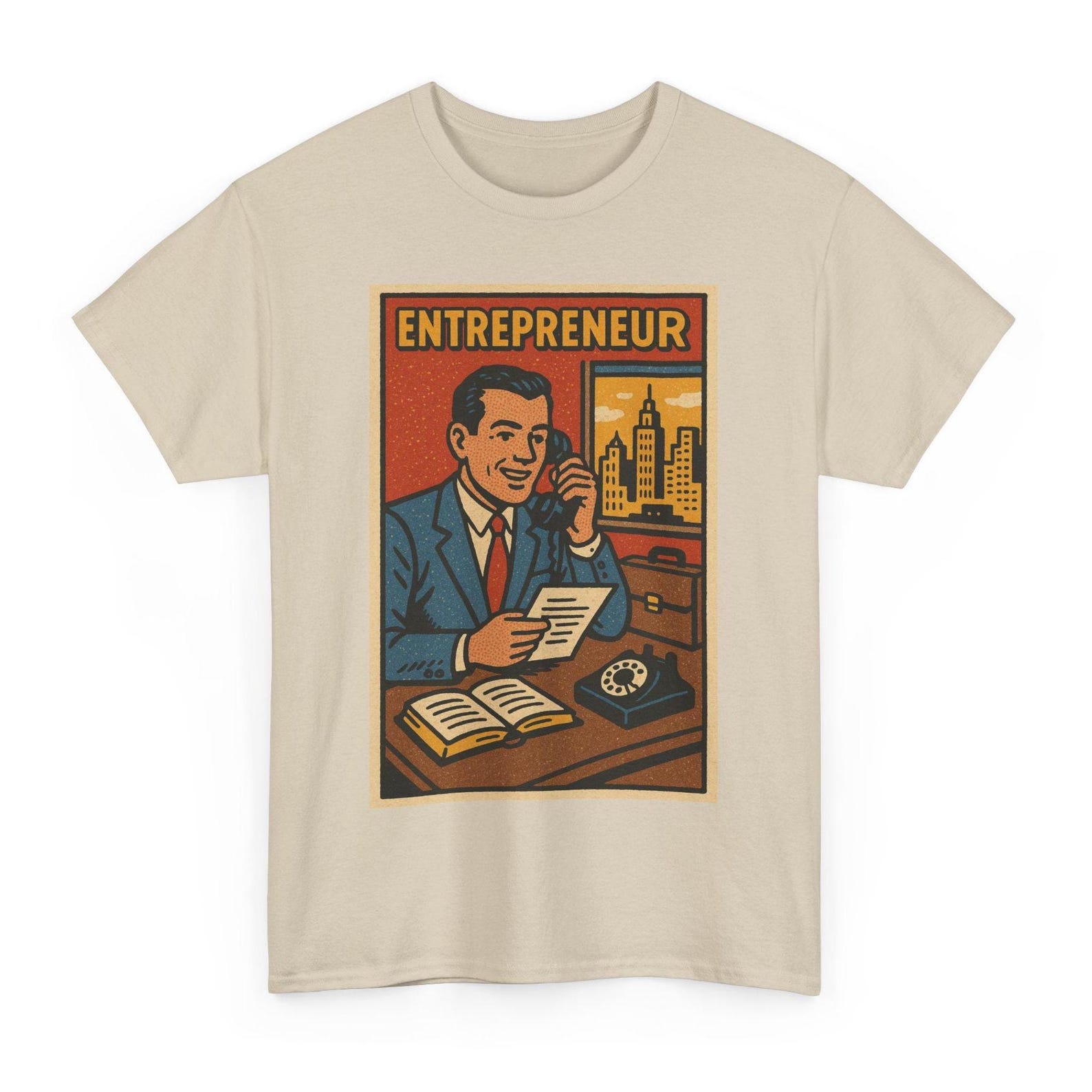 Retro Comic Entrepreneur T-Shirt: Startup Hustle Tee 3XL