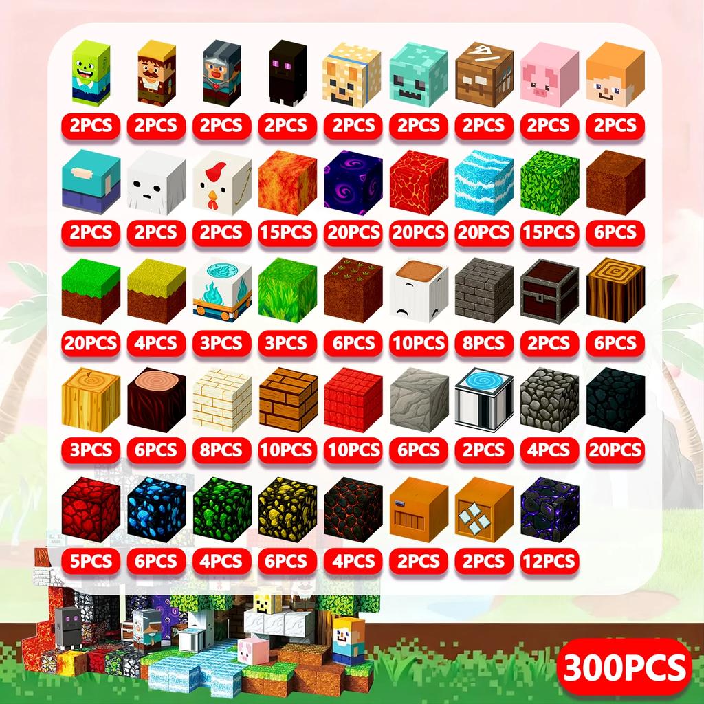 Non-Toxic New Magnetic Building Blocks Magnet Cube Pixel Style Brick Toy Storage Box Lid Can Hold Figures Toys Children Gift