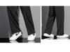 Men's Trendy Summer Ice Silk Wide-Leg Pants - Casual, Solid Color, Plus Size, Straight-Leg Sports Style