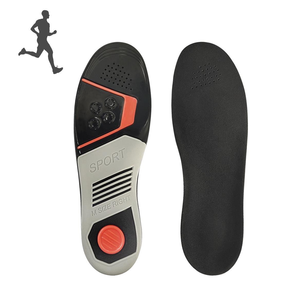 

Силиконовые спортивные стельки, черно-красная амортизация, дышащие, впитывающие пот, трехцветная мягкая поддержка свода стопы, баскетбольные L чёрный