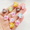 30pcs Colorful Kawaii Cartoon Gap M Bean Flat Bottom Cookie Flat back Resin Scrapbooks Figurines DIY Decor Crafts