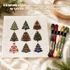 Christmas Art And Craft Projects Cross Stitch Kit, Winter Holiday DIY Embroidery Xmas Starter Kit for Adults Tree Adults, Home Decor Threads Tools