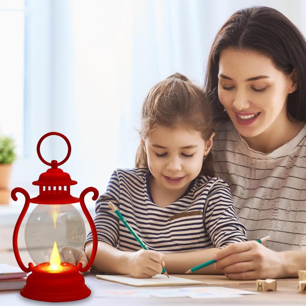 Retro-Laterne LED-Licht tragbare Pony-Laterne Atmosphären-Dekoration Windlicht Heimdeko-Leuchten für Wohnzimmer Schlafzimmer Nachttisch