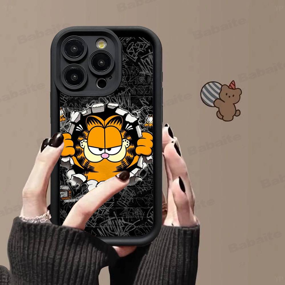 Kawaii Classic G-garfields Cat Phone Case For IPhone 17 16 15 14 13 12 11 Pro Max 16E Plus INS Soft Cover