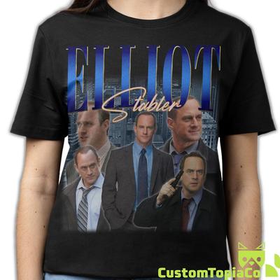 ELLIOT STABLER SHIRT, Elliot Stabler Vintage T-Shirt, Christopher Meloni American Actor Retro 90s Bootleg Homage Merch, Law And Order Tees