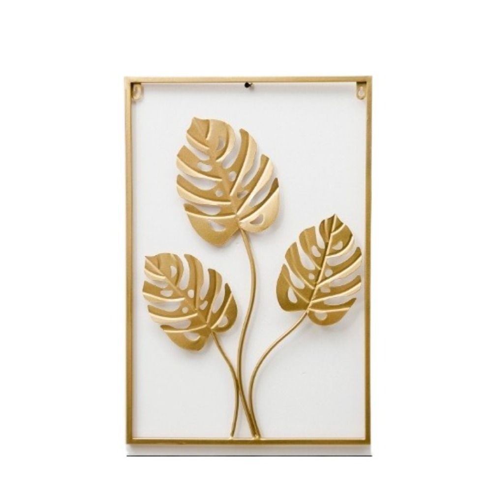 Leaf Shape Wall Decoration Gold Metal Pendants New Decorative Wall Ledges  Living Room