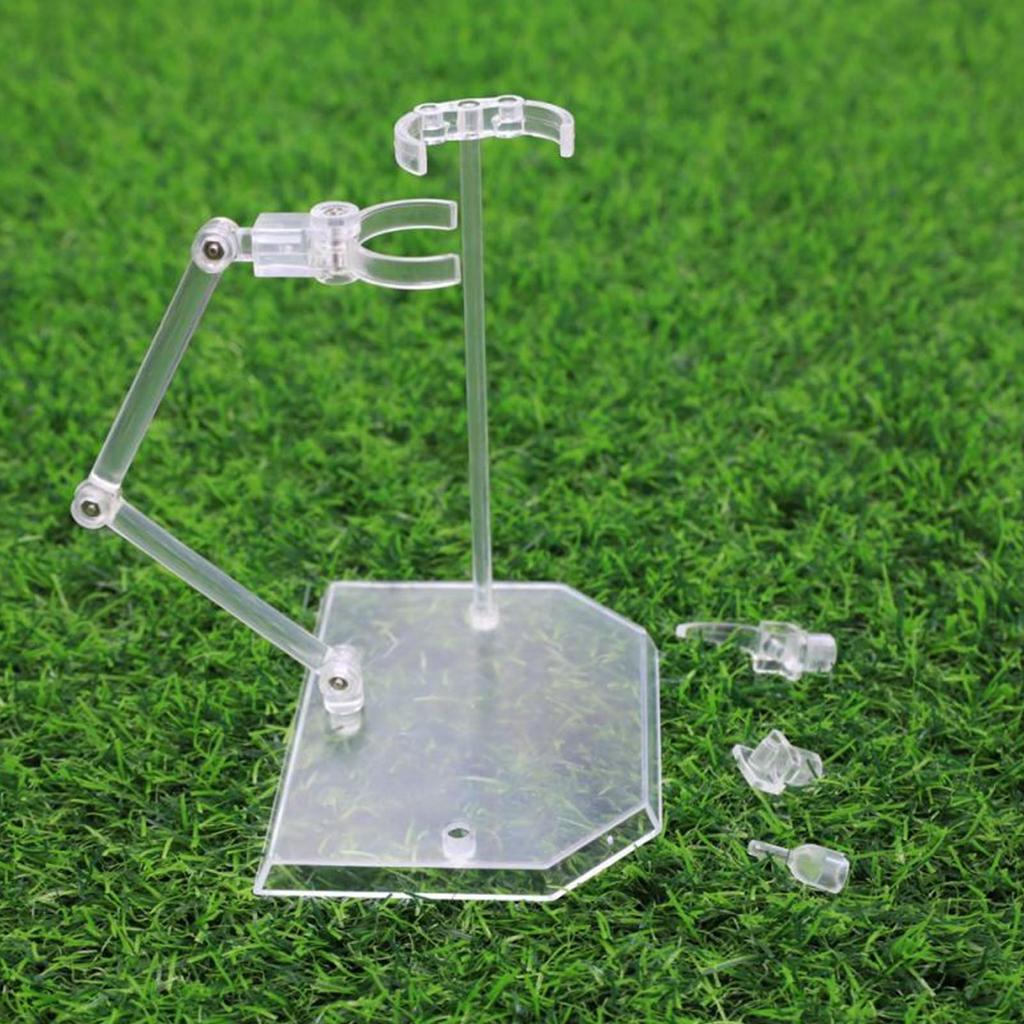  Packs Action Figure Stand Doll Model Support Multi Functional Adjustable Figure Holder Transparent
