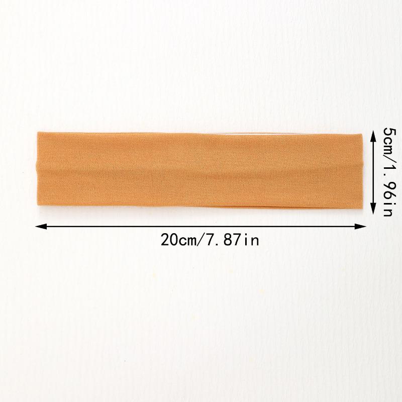 Retro Solid Color Elastic Sweat-Wicking Sports Headband For Women