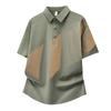 Polo shirt men's ice silk nylon high-end seamless business casual ice-feel lapel men's short-sleeved T-shirt quick-drying