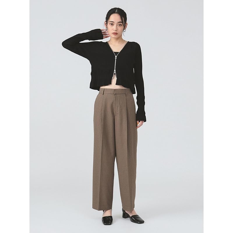 [Ray Beams] Pants Check 1 Tack Ladies BROWN 0