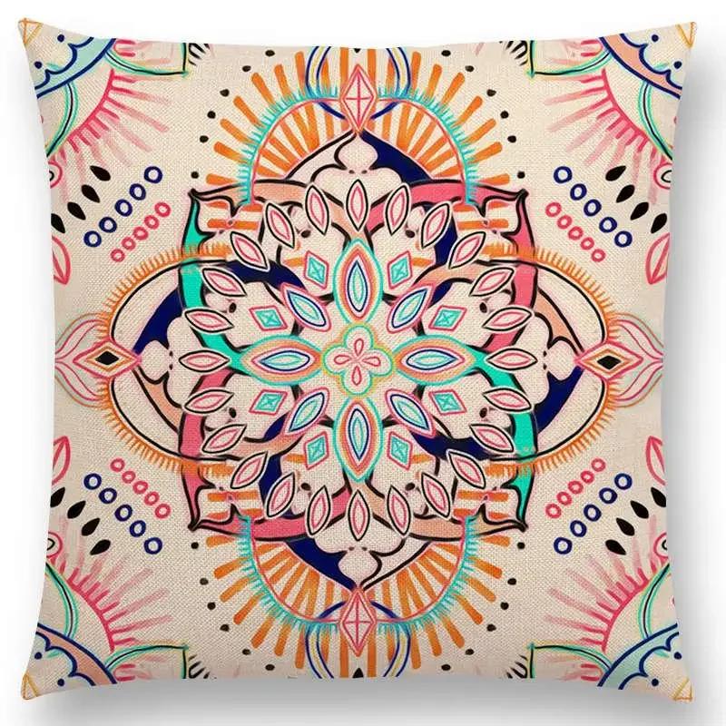 

Новое Бохо Искусство Цветок Великолепный Цветочный Алмазный Дудл Ботанический Природа Марокканский Узор Ретро Чехол для Подушки Сиденья Автомобиля Наволочка для Диванной Подушки 30x30cm бежевый